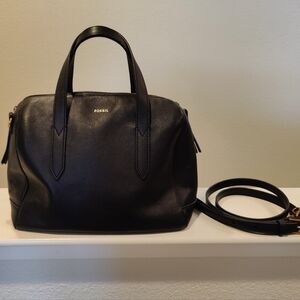 Fossil Sydney Black Satchel Bag